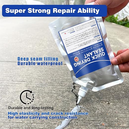 Concrete Crack Filler and Sealant, Quick Drying High Elasticity Cement Crack - Image 5