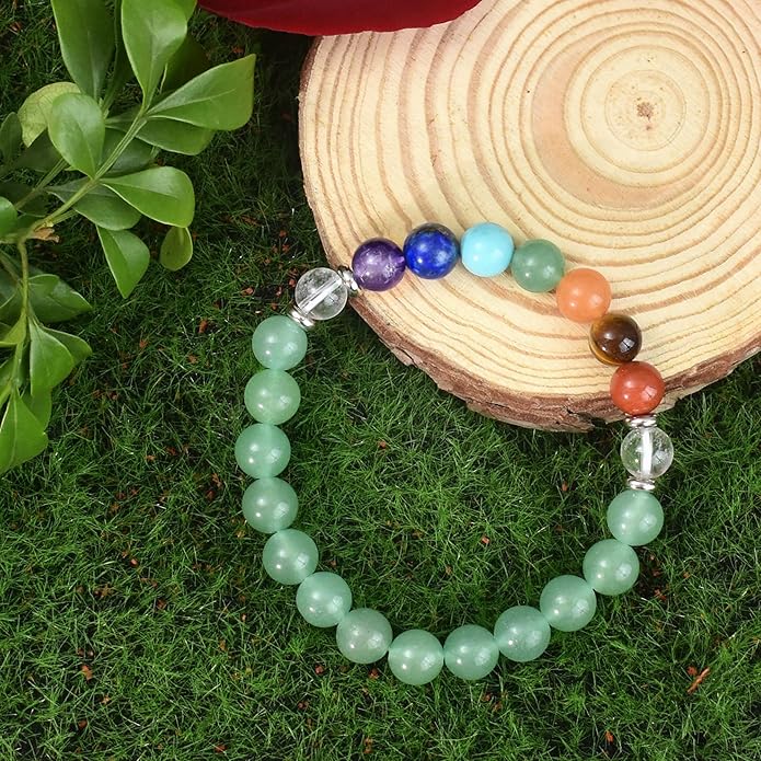 Strong Healing Crystal Bracelet 8MM Genuine Stone Bracelet Lucky Beaded Bracelet Chakra Bracelet 6.5 inch Positive Energy Inspirational Gifts for Women Mom