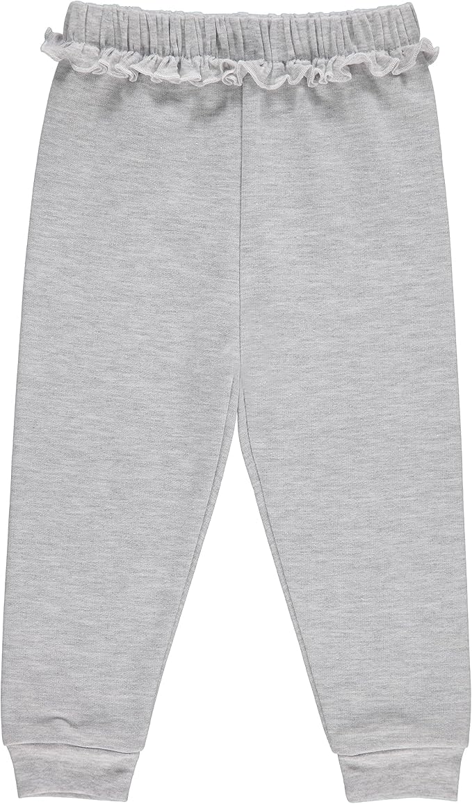 Cudlie 5-Pack Baby/Toddler Girls Joggers - Lounge Pants, Active Sweatpants Sweats - Fashion Joggers for Girls