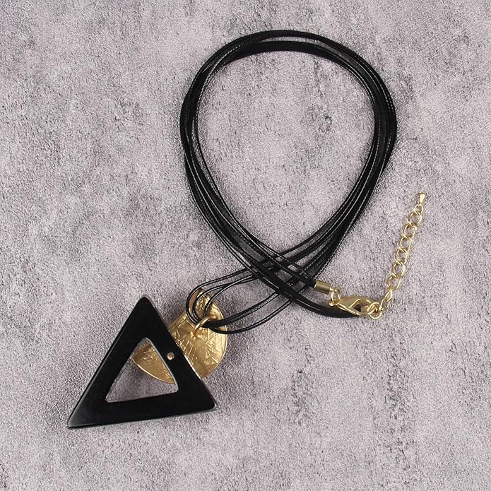 Boho Leather Necklace Women Bohemian Brown Circle Pendant Necklace Choker Long Necklaces for Women Boho Ring Large Pendant