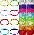Remerry 168 Pcs Friendship Bracelets Adjustable Woven Rope Bracelets Bulk Valentine's Day Birthday Party Favors & Goodie Bag Stuffers, 8 Assorted Colors(Bright Colors)