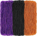 200 PCS Black Purple Orange Beads Necklaces, Halloween Accessories Beaded Bulk, Halloween Bead Necklaces Trick or Treat Supplies Party Favors Parade Throw Decorations Stuff