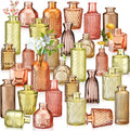 Yaomiao 30 Pcs Glass Bud Vases Centerpieces, Mini Colored Flower Vase by Yaomiao