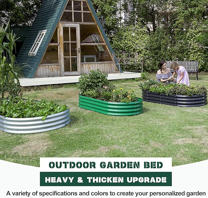 Land Guard Galvanized Raised Garden Bed Kit, 6×3×1ft Raised Garden Boxes Outdoor - Image 2