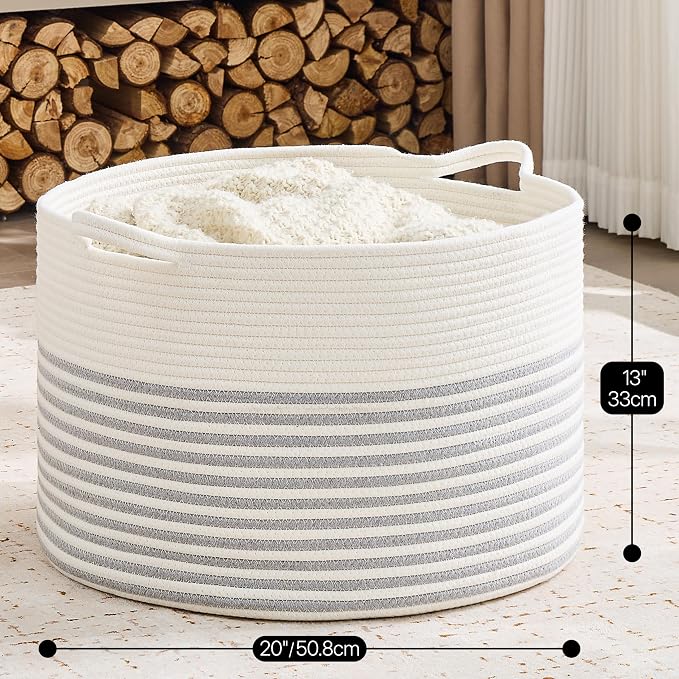 KAKAMAY Large Blanket Basket - Image 4