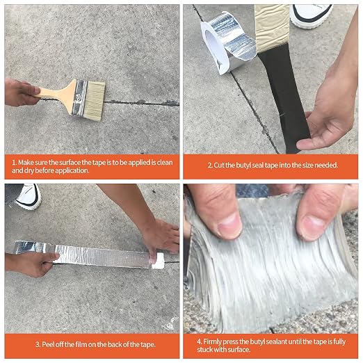 ADHES Butyl Tape Waterproof Tape Aluminum Foil Tape 2in x 16ft x 30 Rolls | - Image 6
