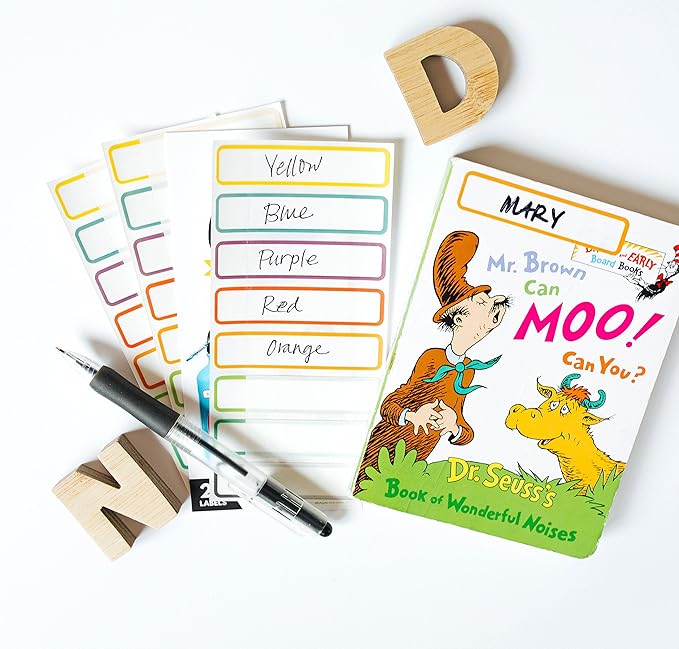 Lil' Labels Daycare Value Pack Bottle and Clothing Labels, Waterproof, Highlighter