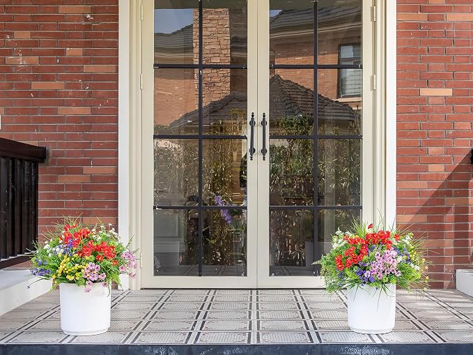 23PCS Artificial Plants Outdoor, Faux Flowers & Greenery Stems - Image 9
