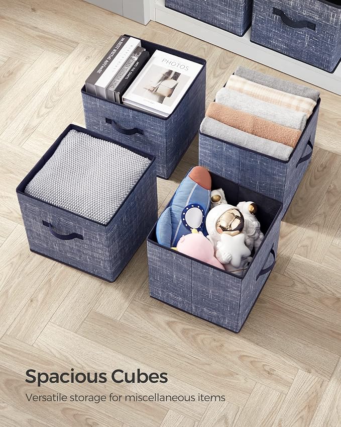 SONGMICS Storage Cubes, 11.8-Inch Foldable Closet Organizers | Non-Woven Fabric - Image 7