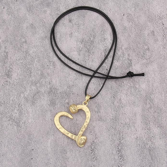 Women's Leather Long Necklace Bohemian Style Circle Retro Pendant Necklace Women's Jewelry