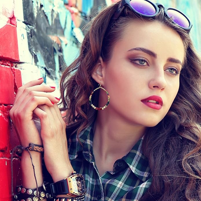 Boho Dangle Earrings Tear Drop Multi Color | SPUNKYsoul Collection