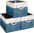 Storage Bins 3-Pack, Foldable Storage Baskets by Fabtotes