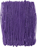 THE MARDI GRAS KREWE - Beads Necklaces Mardi Gras 72 Pack, 6 Dozen 33" 7mm - Party Favors, Parades, Bulk Decorations, Costumes, Festivals, Events - Purple
