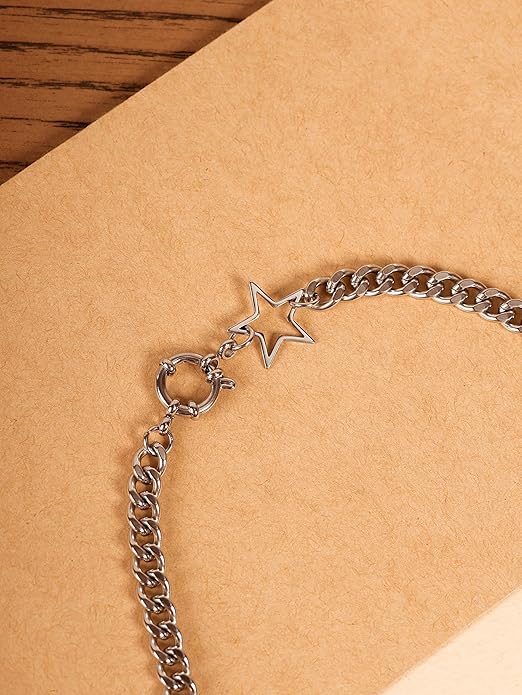 Sacina Gothic Punk Star Necklace, Star Choker, Emo Punk Grunge Y2k Necklace, Y2k Jewelry, Christmas Jewelry Gift For Women