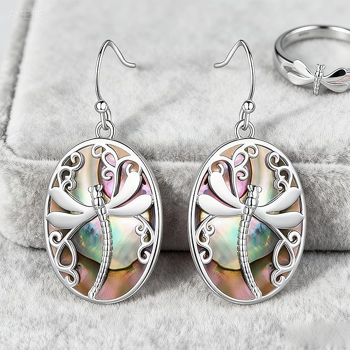 Multi-Color Gemstone Drop Earrings, Dangle Style, Hook Design