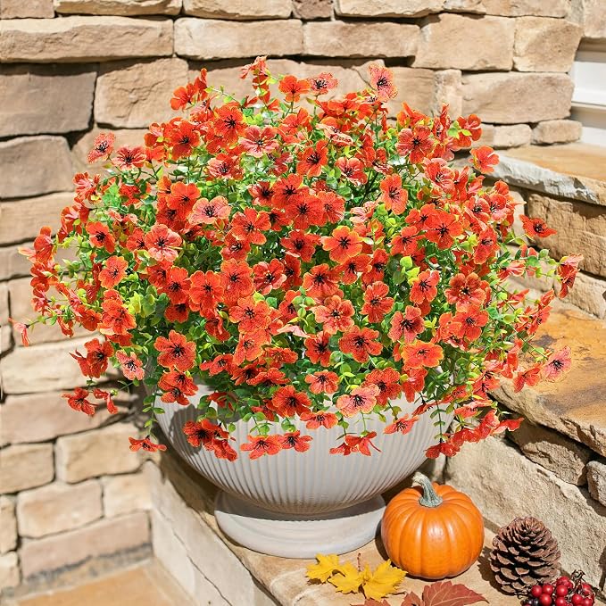 Artificial Fall Flowers Faux Mums - Image 2