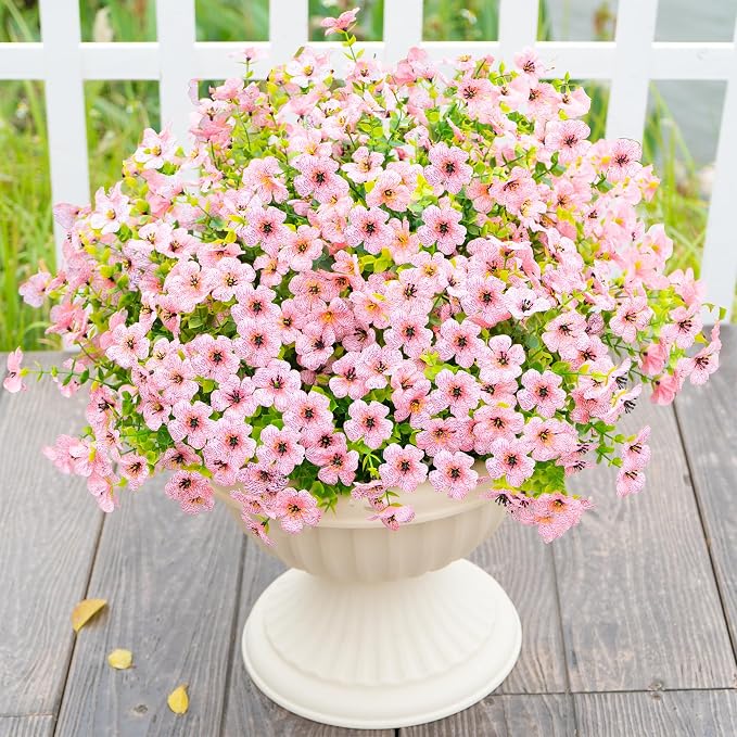 Artificial Fake Flowers Plants for Outdoors Spring Summer Decoration, Faux - Image 8