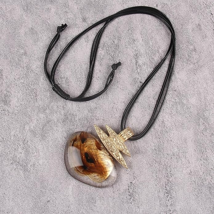 Boho Leather Necklace Women Bohemian Brown Circle Pendant Necklace Choker Long Necklaces for Women Boho Ring Large Pendant