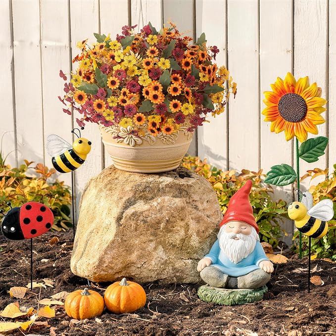 INQCMY Artificial Fall Flowers for Outdoor Porch Decoration - Image 6