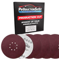 ProductionShop Premium 9" Red 8-Hole Pattern 80 Grit Sanding Discs, Box of 20 by ProductionShop
