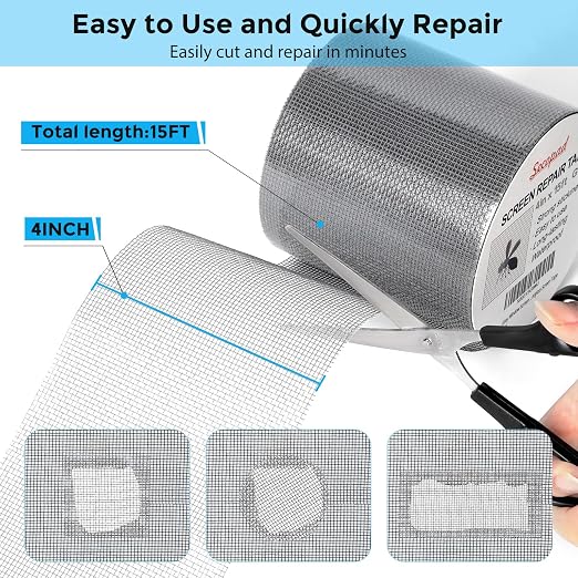 Secopad 4" x 180" Screen Repair Tape, Screen Repair Kit, Quick Repair, Strong - Image 2