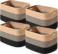 ICERZCZ Storage Baskets for Shelves Organizing, Woven Cotton Rope Baskets for by ICERZCZ