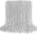 100PCS Bead Necklace, Silver Mardi Gras Beads Stuff Party Favors, Christmas 33" Toy Necklaces Costume, Festival Parade Throw Accessories for Wedding Birthday Celebrations Decoration