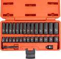 NEIKO 02481A 1/4" Drive Impact Socket Set, 30 Piece, Metric Sizes 4 – 15 MM by NeikoTools