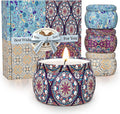 Scented Candles, Gifts for Women | 4 assorted scents, 120h burn time, cotton by Unknown