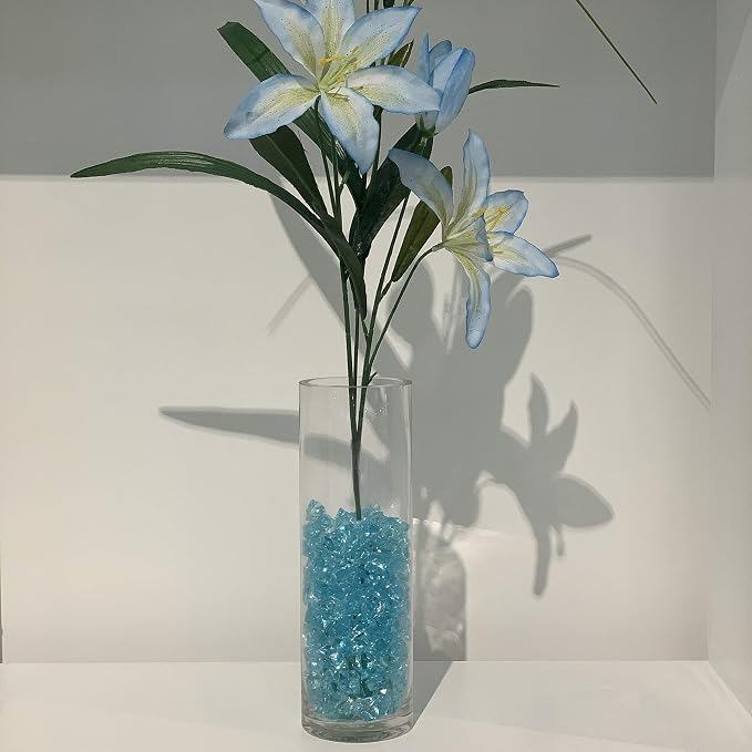 WGVI Quality Thick Weighted Clear Cylinder Glass Vases, Flower Bud Vase Skinny - Image 4