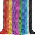 SHAOQINLIN 100 PCS Mardi Gras Beads, 10 Colors Party Beads 30.5 Inch Colorful Oval Beaded Necklaces for Mardi Gras, St. Patrick's Day, Christmas, Carnival Party