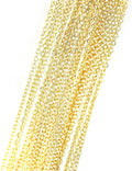 10PCHN 10pcs 17.5inch 16K Gold Plated Finished Cable Chain Necklace Bulk Discount Jewelry Supply