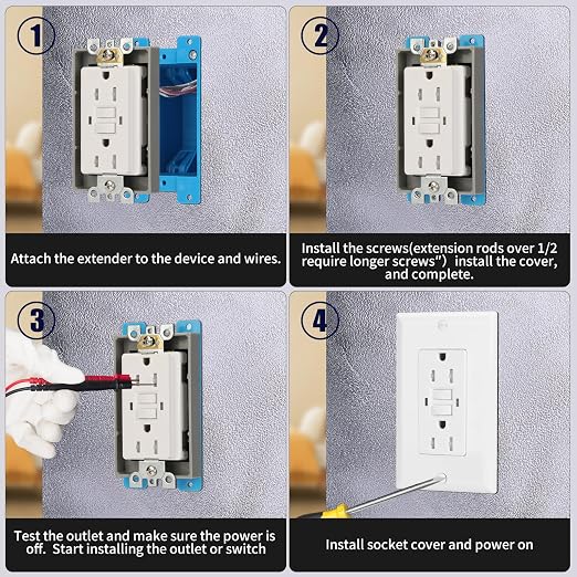 1/2Inch Single Gang Receptacle Outlet Box Extenders - Image 4