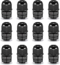 QILIPSU 12pcs 1/4" NPT Cable Gland Waterproof IP68 Nylon Cable Pass Through by QILIPSU