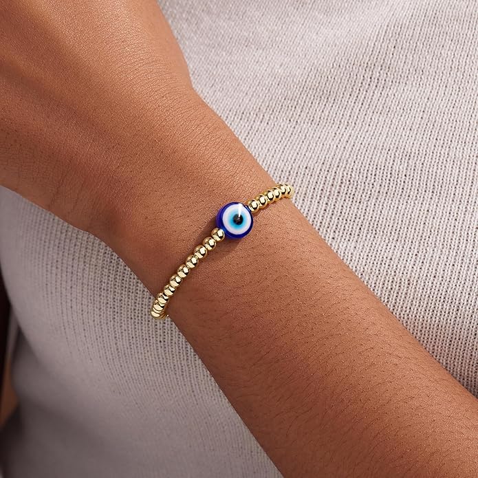 Gold Bracelets Set for Women Stack, Dainty Thick Bracelets Stack for Women Trendy, Simple Thin Gold Plated Cuff Stackable Bracelets With Beaded Cuban Paperclip Snake Rope Bangle Hand Chain Jewelry Gifts for Women Non Tainish