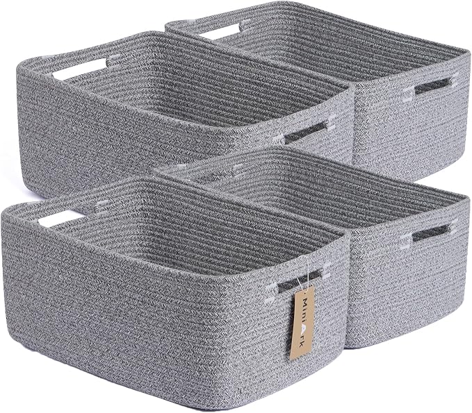 MiniArk Large Storage Baskets for Organizing, Baby Nursery, Toy Bins Box by MiniArkStorageBasketsHome