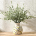 SIDUCAL Ceramic Vintage Vase, 5.91 Inch Retro Ice Cracked Chinoiserie Floral by SIDUCAL