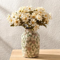 SIDUCAL Ceramic Vintage Vase, 7 Inch Retro Ice Cracked Chinoiserie Floral Vase by SIDUCAL