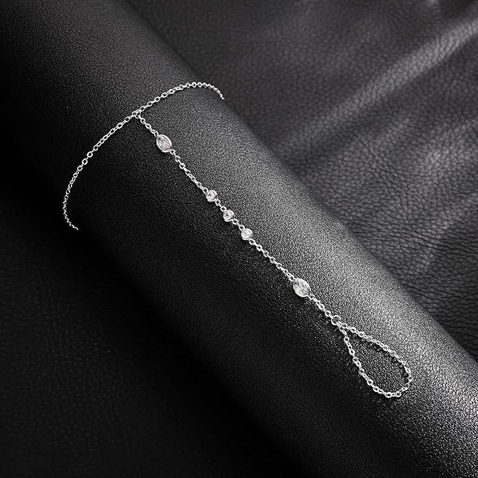 Hand Chain Bracelet for Women: Dainty 14k Gold Silver Plated Ring Chain Bracelets for Women Trendy Jewelry for Wedding Prom Birthday Gifts for Women