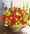 Artificial Flowers for Outdoors Fake Plants Outside Decoration, 12 Bundles Silk by HyeFloraartificialflowers