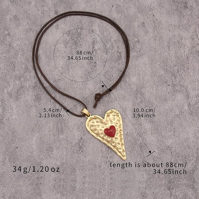Women's Leather Long Necklace Bohemian Style Circle Retro Pendant Necklace Women's Jewelry
