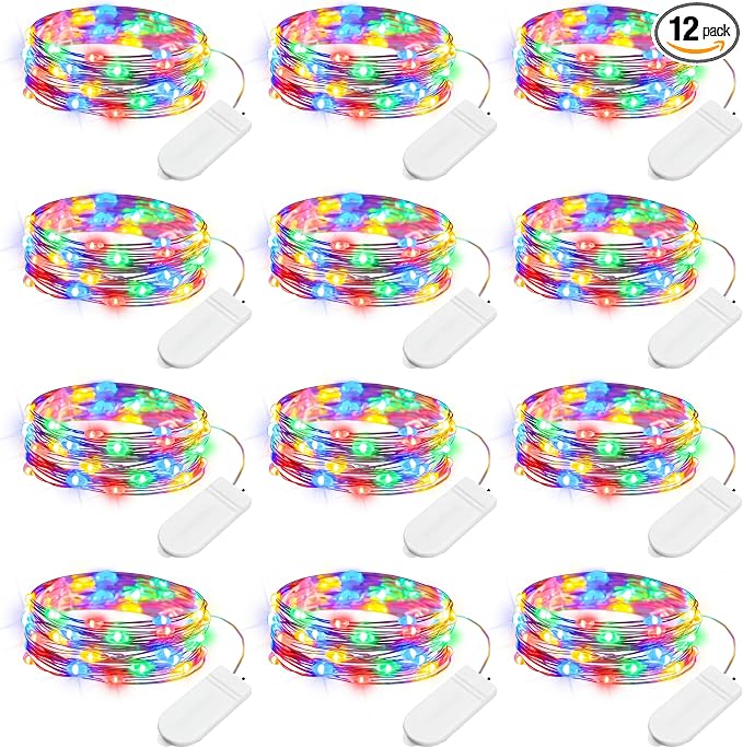 Brightown 12 Pack Multicolor Fairy Lights by Brightown
