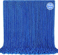 YAXINRUI 144 PCS Blue Bead Necklaces, Blue Christmas Mardi Gras Beads, Patriotic Necklace, 33 Inch Round Beaded Necklaces for Mardi Gras Christmas 4th of July Festive Events