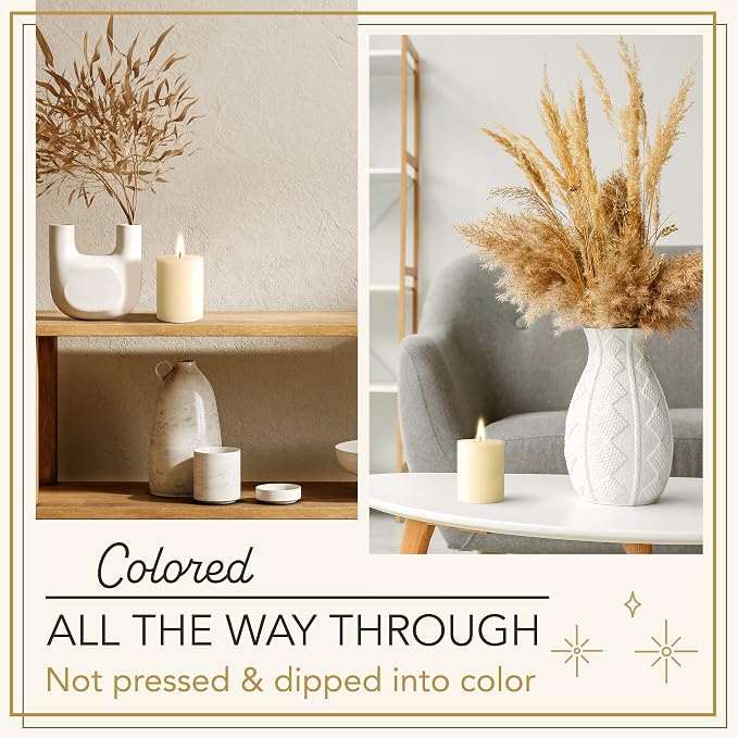 Melt Candle Ivory Pillar Candles, 3 Pack, 3 x 4 Inch | Up to 55-hour burn - Image 8