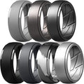 ThunderFit Men's Silicone Rings 10mm Wide 2.5mm Thick Rubber Bands, Breathable, Variety Multipack 1-10