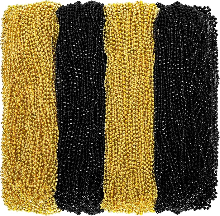 300PCS Mardi Gras Beads Bulk, Mardi Gras Beads Necklace, Parade Throw Accessories Set Decorations Party Supplies