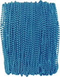 THE MARDI GRAS KREWE - Beads Necklaces Mardi Gras 72 Pack, 6 Dozen 33" 7mm - Party Favors, Parades, Bulk Decorations, Costumes, Festivals, Events - Turquoise
