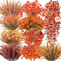 20 Bundle 10 Style Artificial Fall Flowers Plants by LELEE