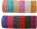 Touchstone indian bangles bracelets for women colorful churiyan set return gifts jewelry chudiya bulk pack bollywood metal bangle sets 12 textured vintage colors. Set of 144