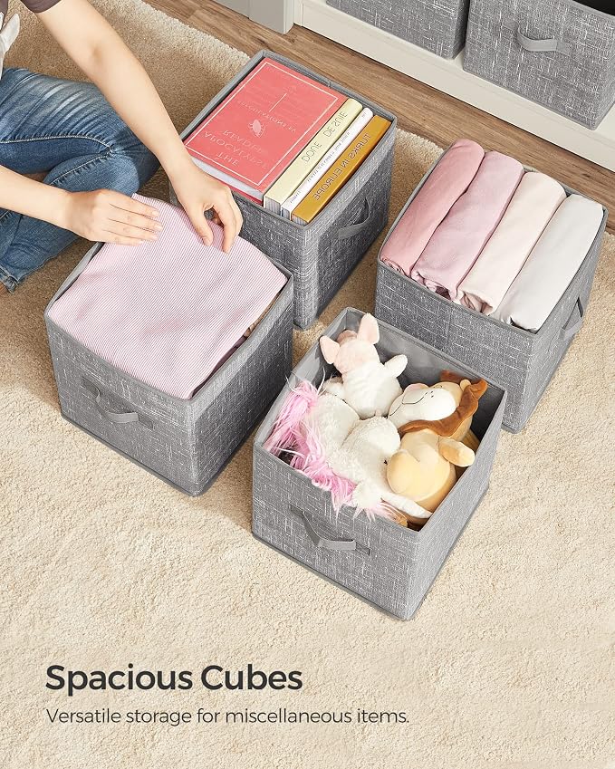 SONGMICS Storage Cubes, 11-Inch Foldable Closet Organizers | Non-Woven Fabric - Image 9